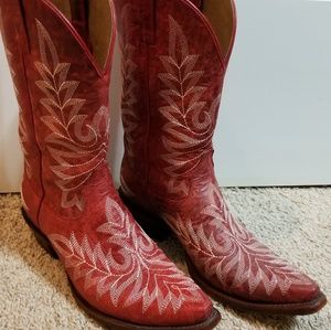 Ariat red womens cowboy boots 8.5B